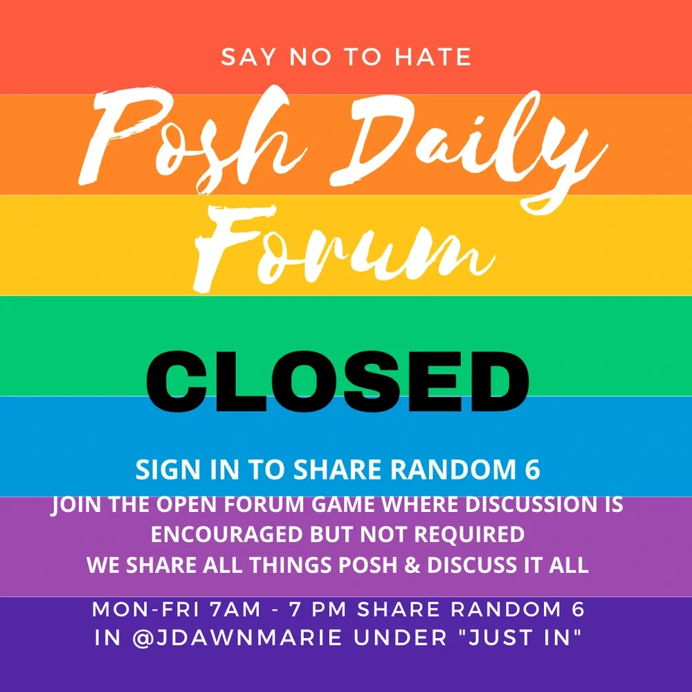 POSH DAILY FORUM (PDF) SHARE GAME SHARE 1/2 DOZEN RANDOM WEDS MARCH 9 WELCOME! - Picture 1 of 9